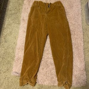 Golden Corduroy Pants